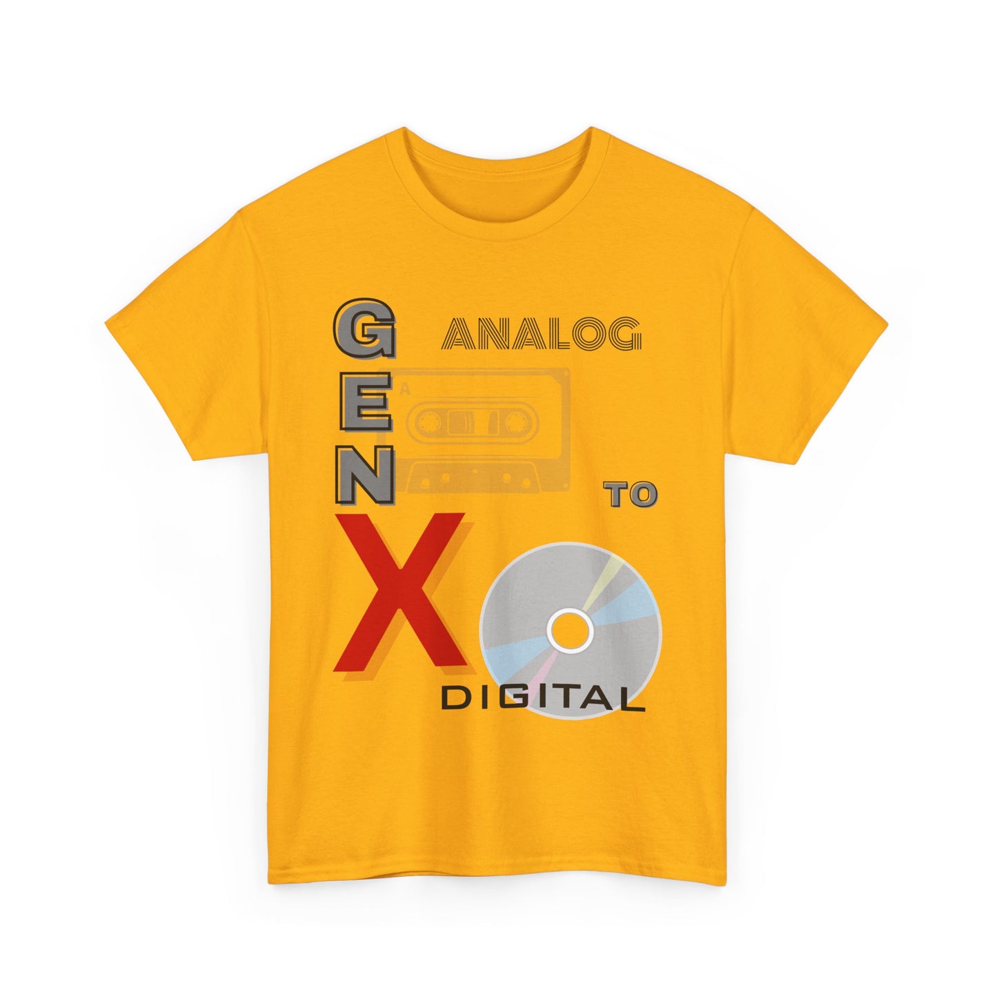 Analog to Digital T-Shirt - Gen X Retro Graphic Tee | Nostalgic Vintage Inspired Music Lover Gift Shirt