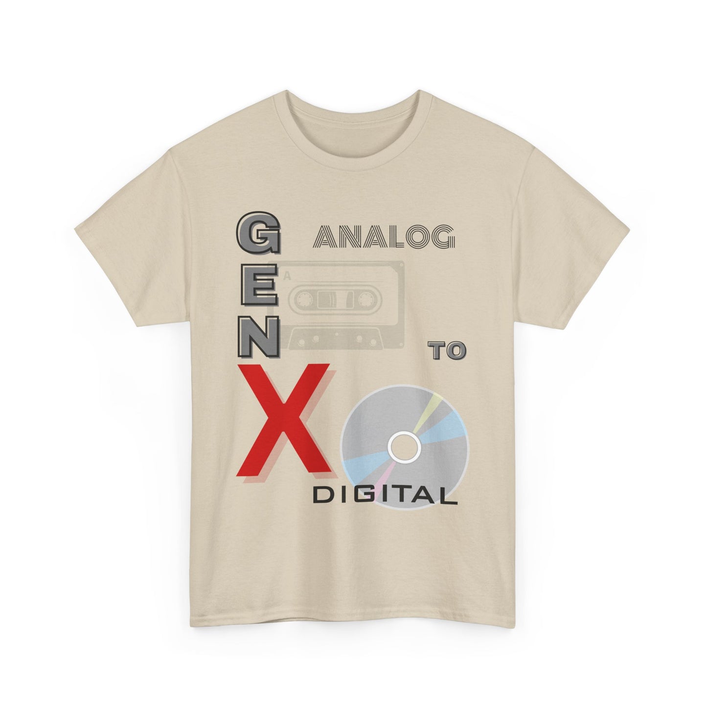 Analog to Digital T-Shirt - Gen X Retro Graphic Tee | Nostalgic Vintage Inspired Music Lover Gift Shirt