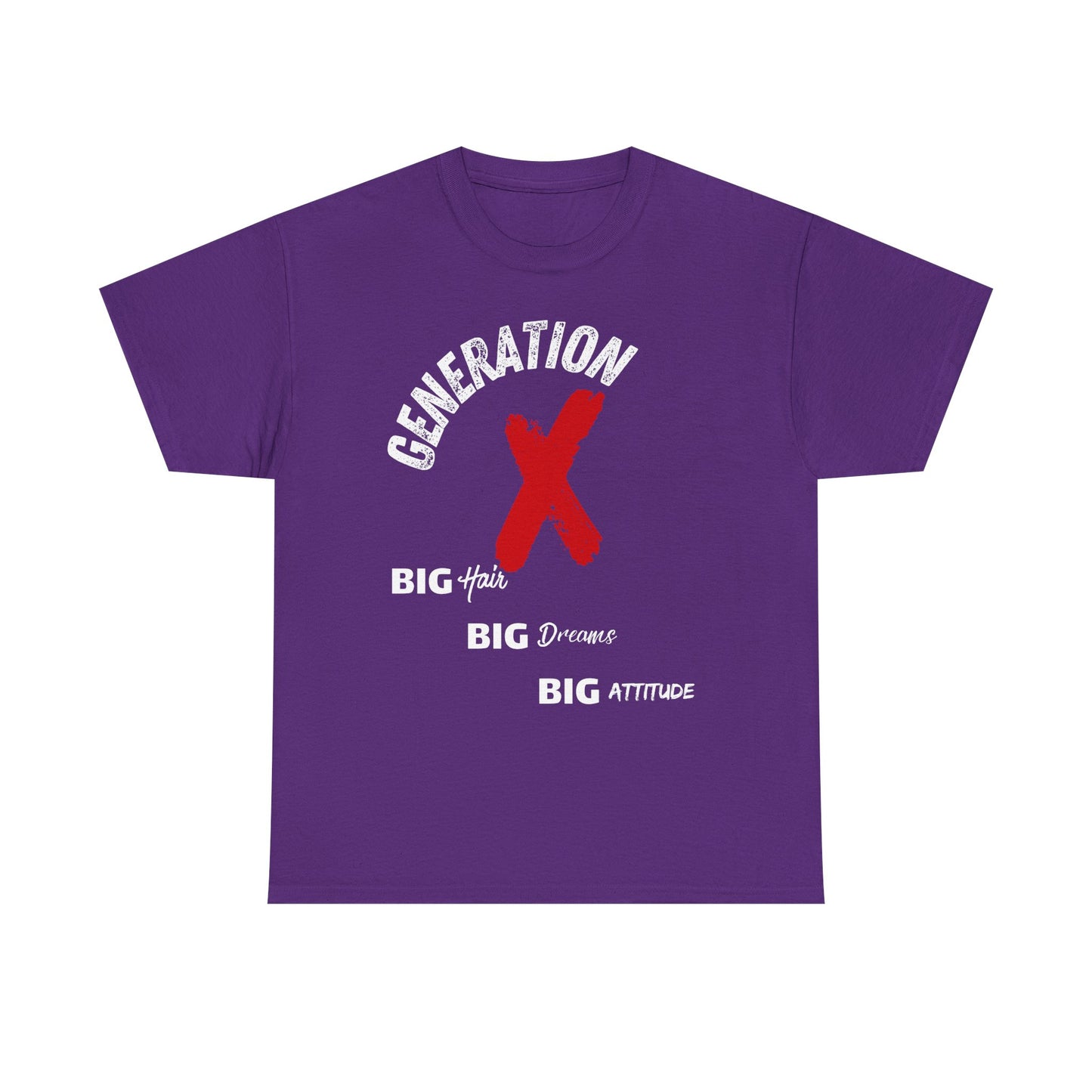 Generation X Big Attitude Tee - Retro Graphic T-Shirt | Nostalgia Casual Wear Gift for Gen Xers