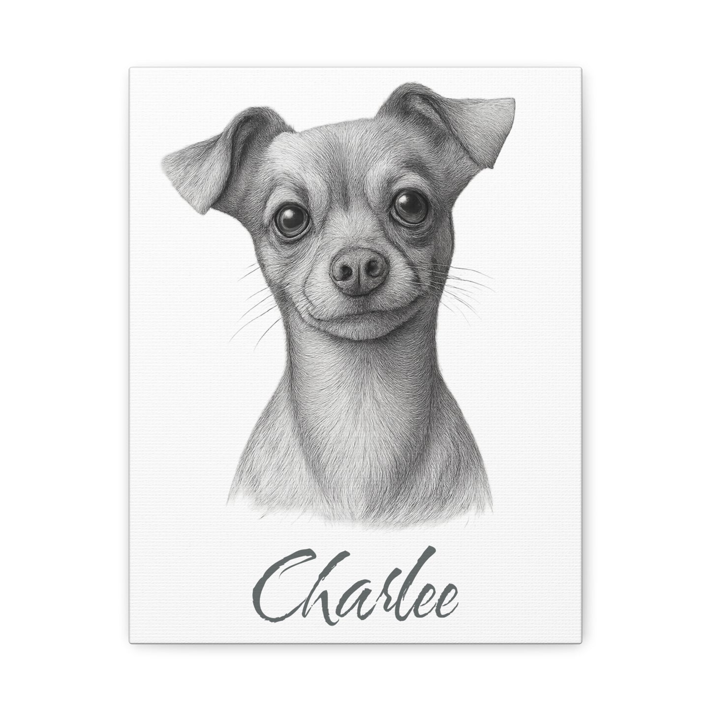 Charming Dog Portrait Canvas Print, Dog Lover Gift, Pet Memorial Artwork, Home Decor, Animal Art