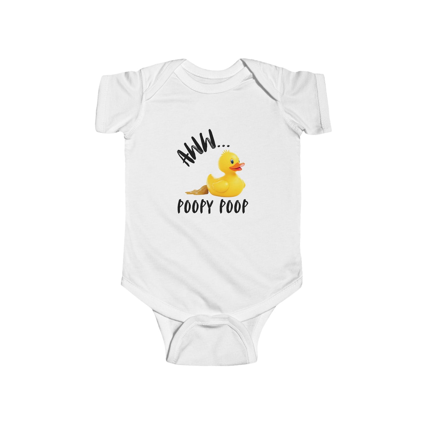 Funny Infant Bodysuit – ‘Aww Poopy Poop’ Baby Gift, Baby Shower Outfit, Cute & Playful Baby Clothes for New Parents