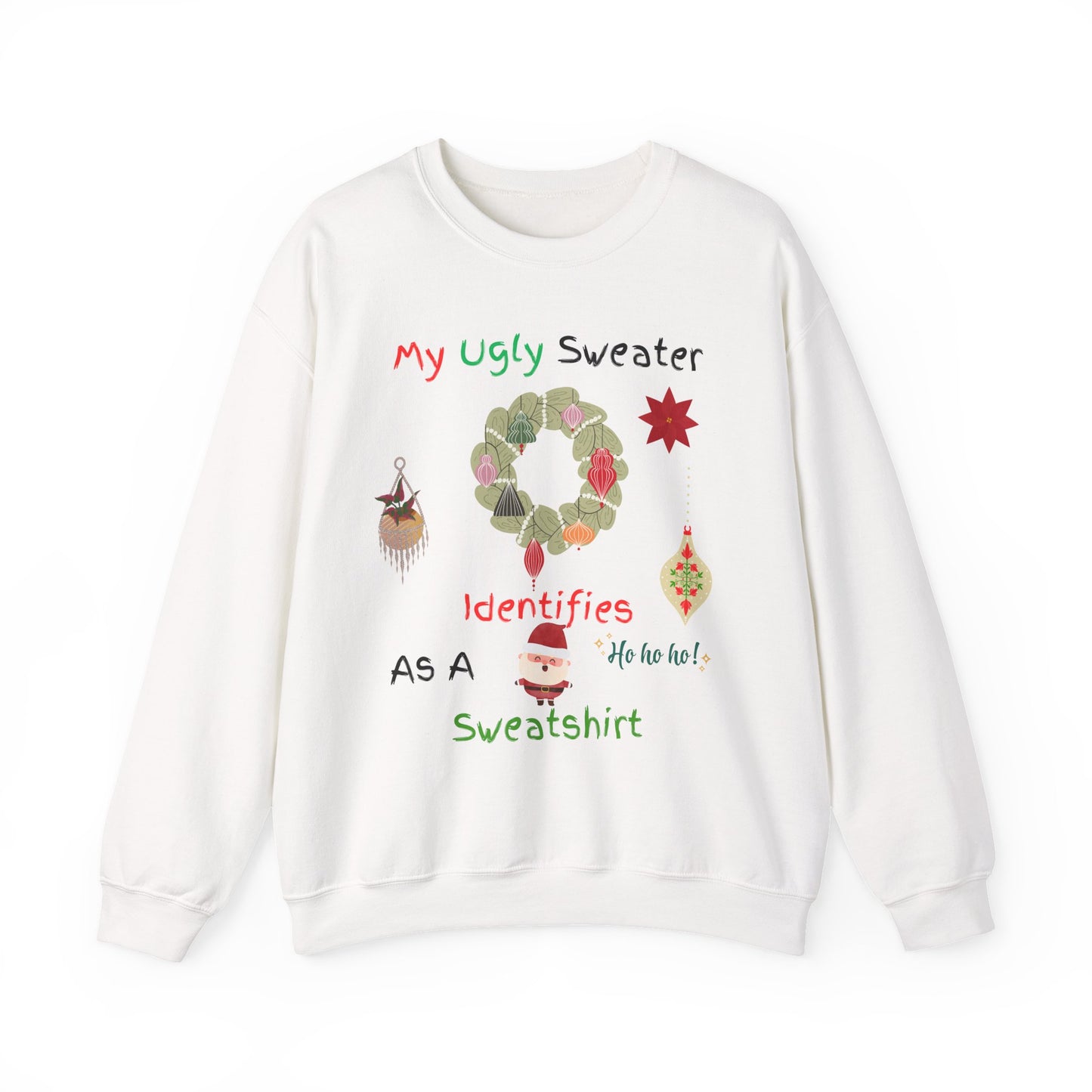 Ugly Christmas Sweatshirt - Funny Holiday Crewneck | Unisex Cozy Winter Shirt for Christmas Party and Gift