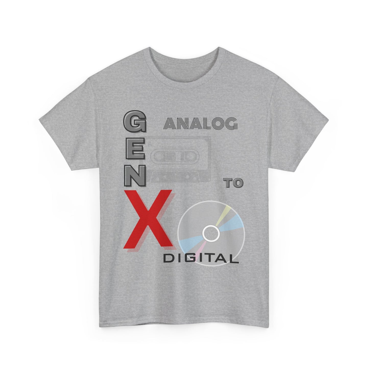 Analog to Digital T-Shirt - Gen X Retro Graphic Tee | Nostalgic Vintage Inspired Music Lover Gift Shirt