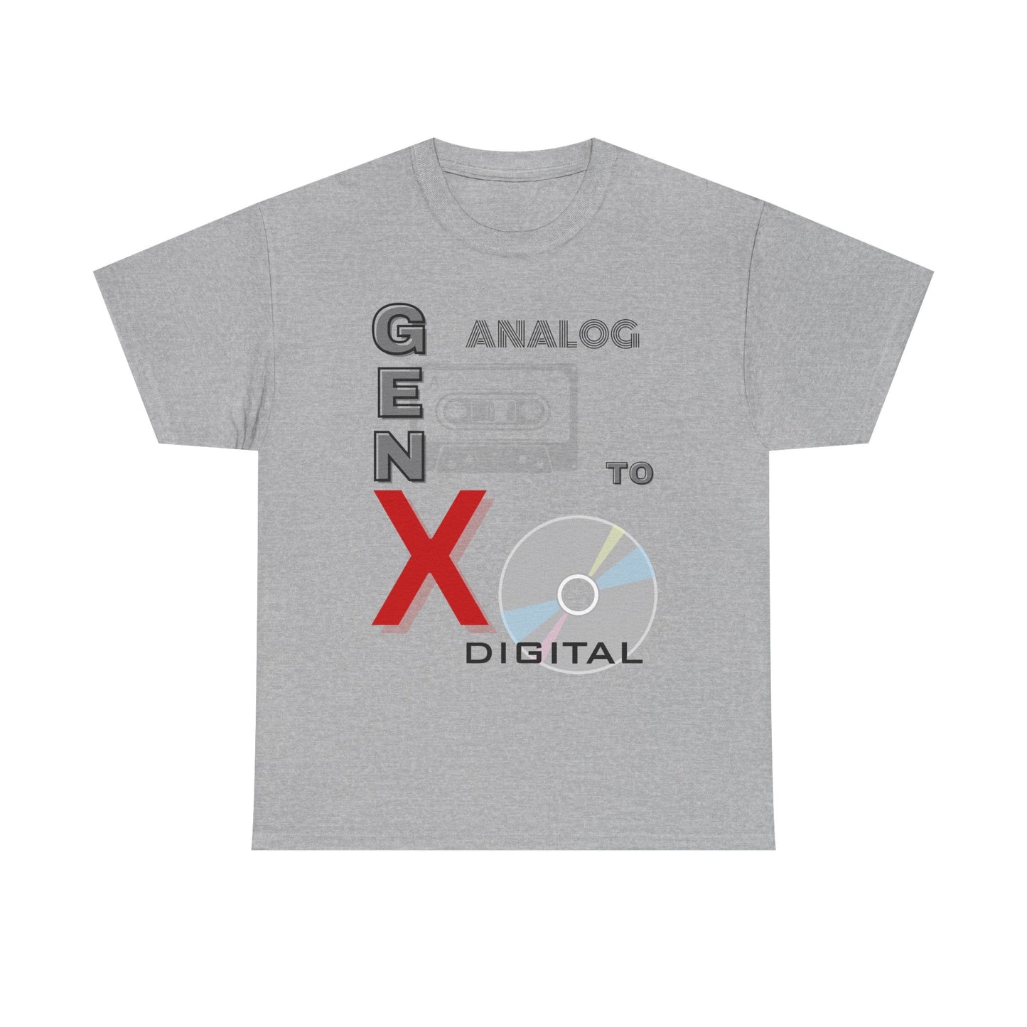 Analog to Digital T-Shirt - Gen X Retro Graphic Tee | Nostalgic Vintage Inspired Music Lover Gift Shirt
