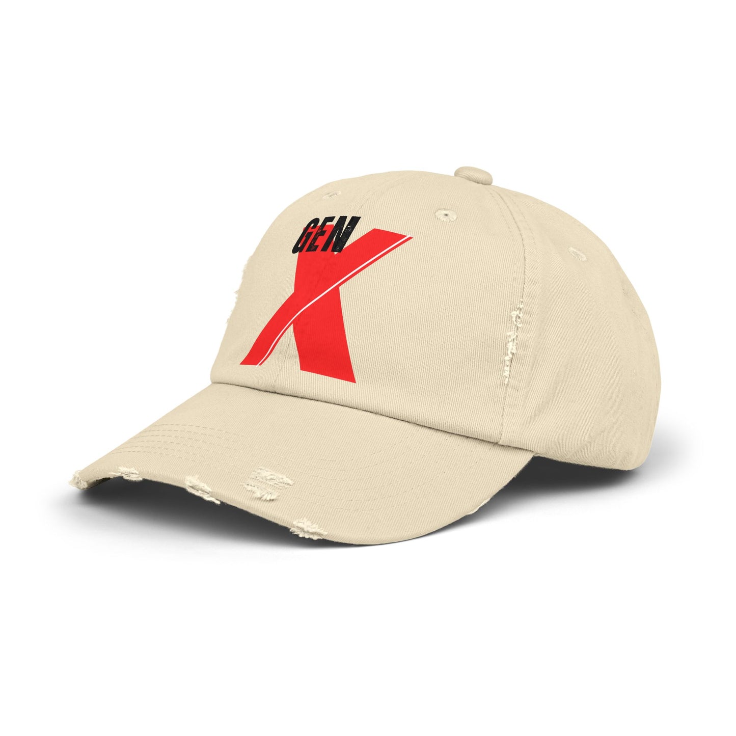 Gen X Distressed Cap | Retro Style Hat for Gen X, Casual Everyday Wear, Vintage Gift, Trendy Accessory, Summer Fashion