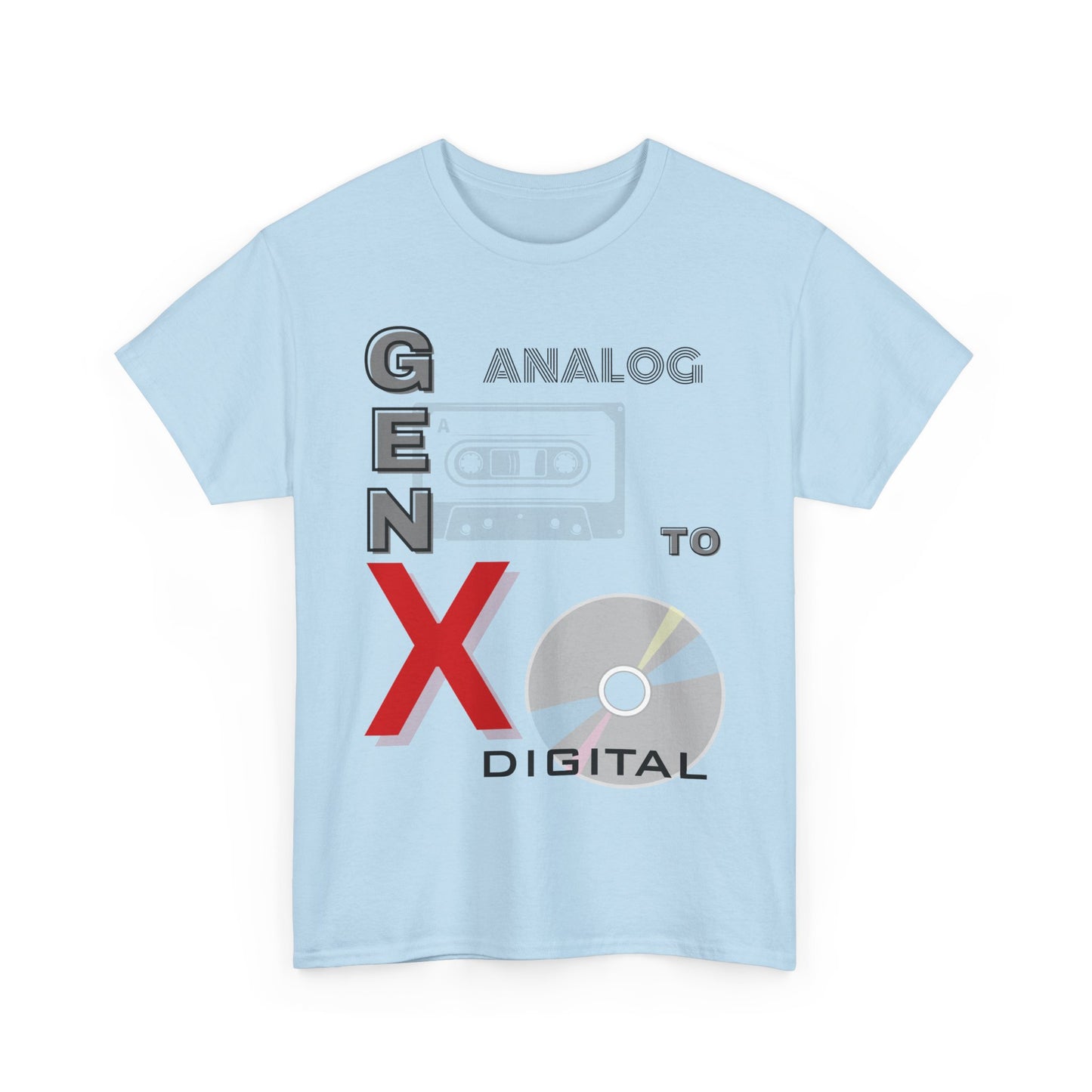 Analog to Digital T-Shirt - Gen X Retro Graphic Tee | Nostalgic Vintage Inspired Music Lover Gift Shirt