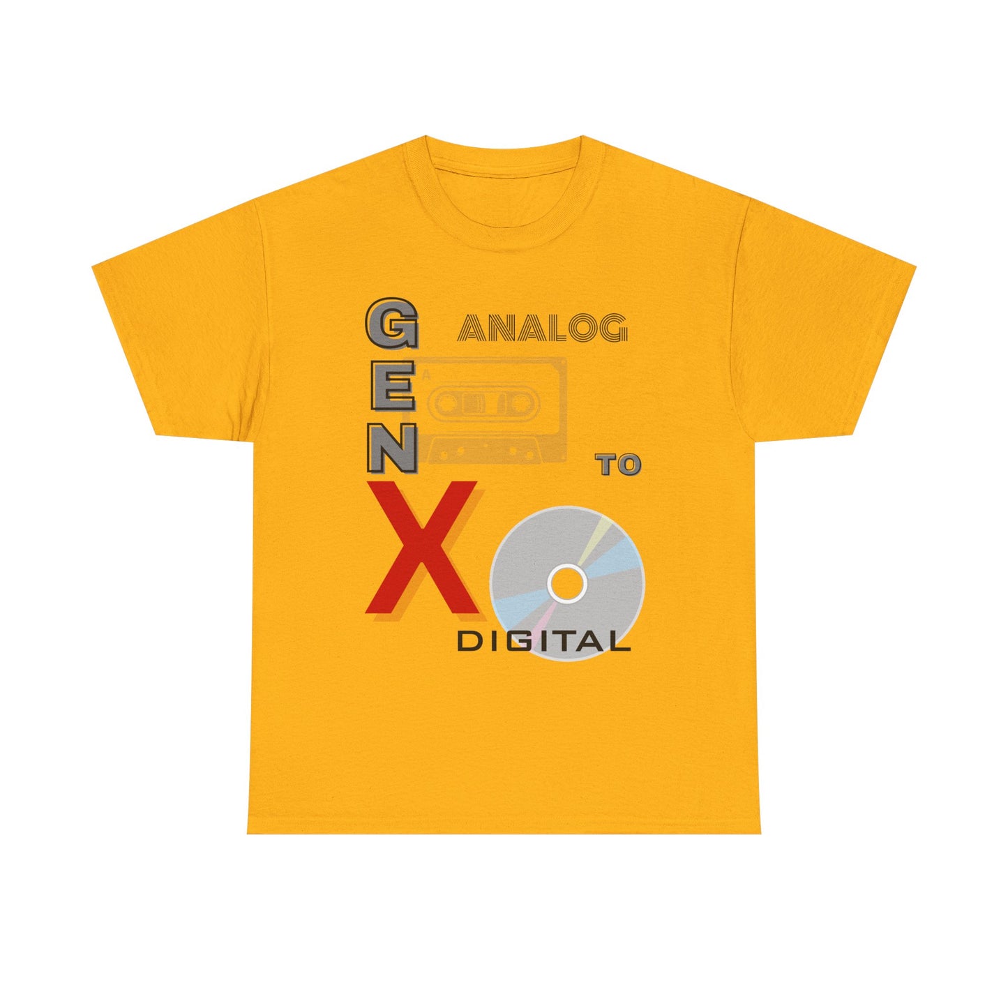 Analog to Digital T-Shirt - Gen X Retro Graphic Tee | Nostalgic Vintage Inspired Music Lover Gift Shirt