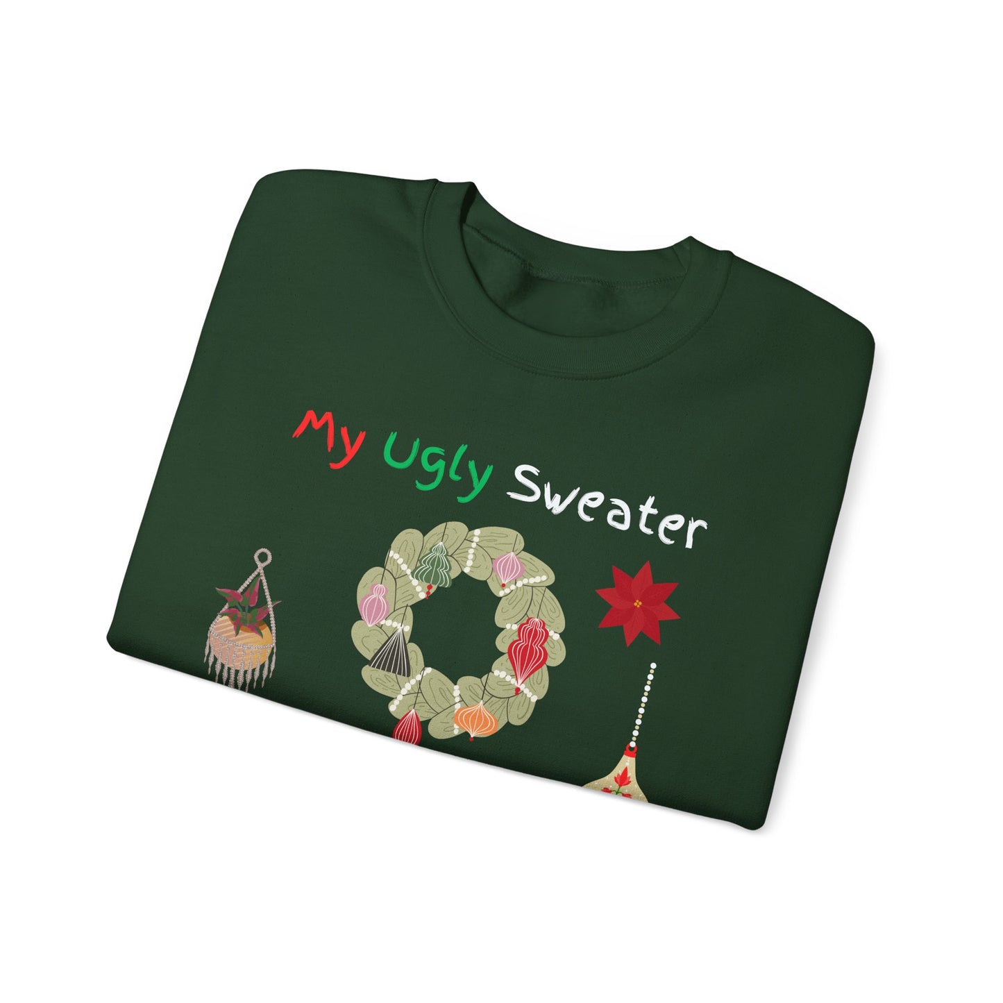 Ugly Christmas Sweatshirt - Funny Holiday Crewneck | Unisex Cozy Winter Shirt for Christmas Party and Gift