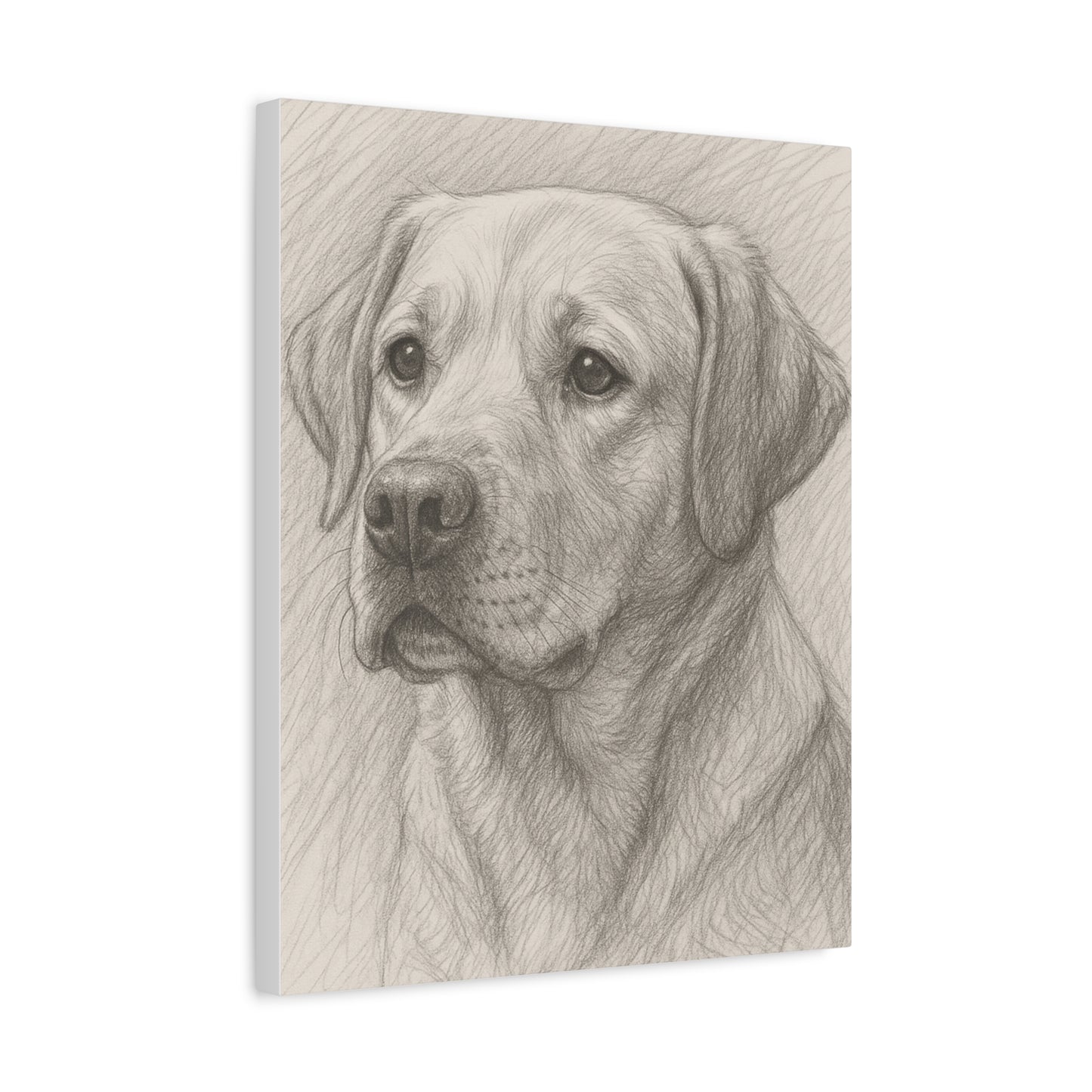 Canvas Art Print - Realistic Labrador Sketch, Dog Lover Gift, Pet Memorial Decor, Home Wall Art, Customizable Pet Portraits