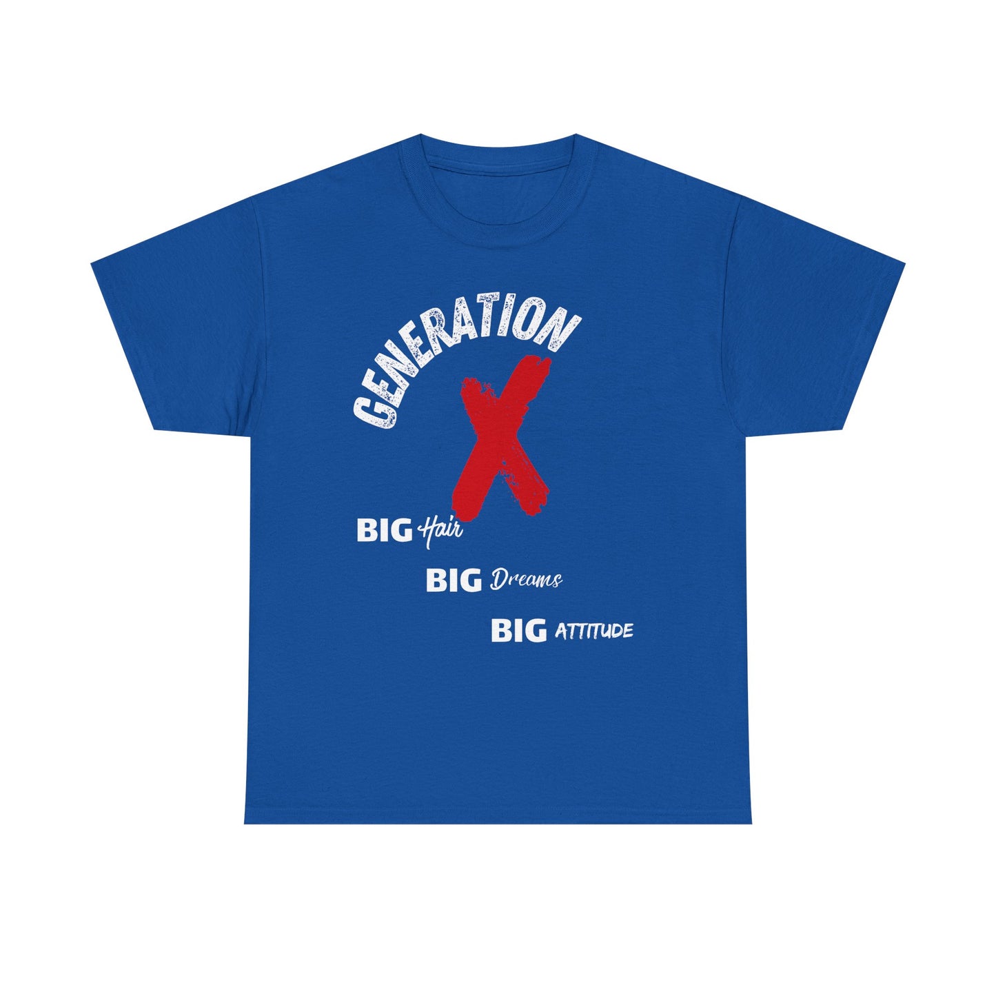 Generation X Big Attitude Tee - Retro Graphic T-Shirt | Nostalgia Casual Wear Gift for Gen Xers
