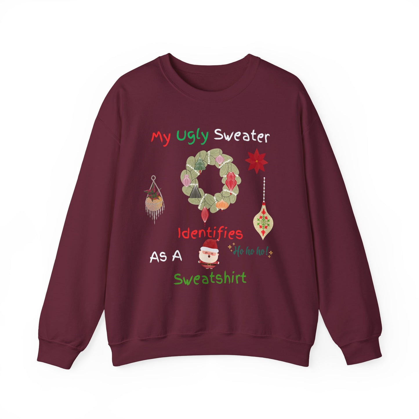 Ugly Christmas Sweatshirt - Funny Holiday Crewneck | Unisex Cozy Winter Shirt for Christmas Party and Gift