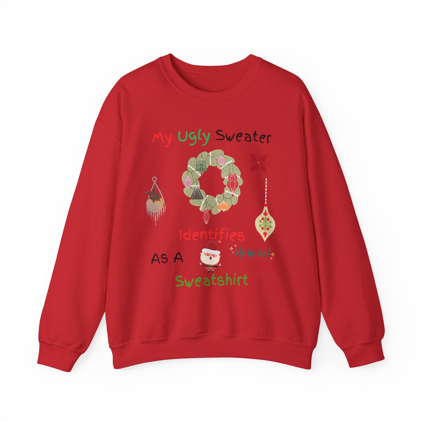 Ugly Christmas Sweatshirt - Funny Holiday Crewneck | Unisex Cozy Winter Shirt for Christmas Party and Gift