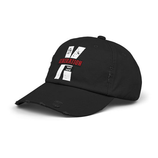 Trendy Gen X Distressed Cap - Vintage Retro Style Hat | Nostalgia Streetwear Gift for Gen X Fans