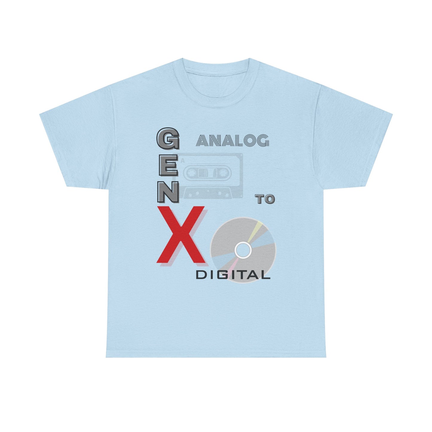 Analog to Digital T-Shirt - Gen X Retro Graphic Tee | Nostalgic Vintage Inspired  Music Lover Gift Shirt