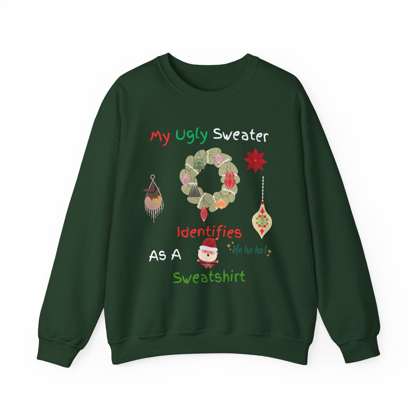 Ugly Christmas Sweatshirt - Funny Holiday Crewneck | Unisex Cozy Winter Shirt for Christmas Party and Gift