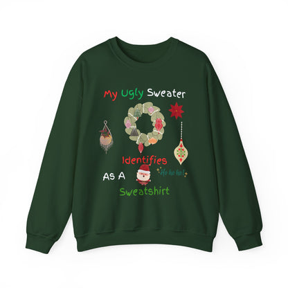 Ugly Christmas Sweatshirt - Funny Holiday Crewneck | Unisex Cozy Winter Shirt for Christmas Party and Gift