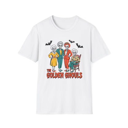 Golden Ghouls Halloween T-Shirt | Unisex Softstyle Tee | Perfect for Fall Celebrations, Halloween Parties, and Casual Wear