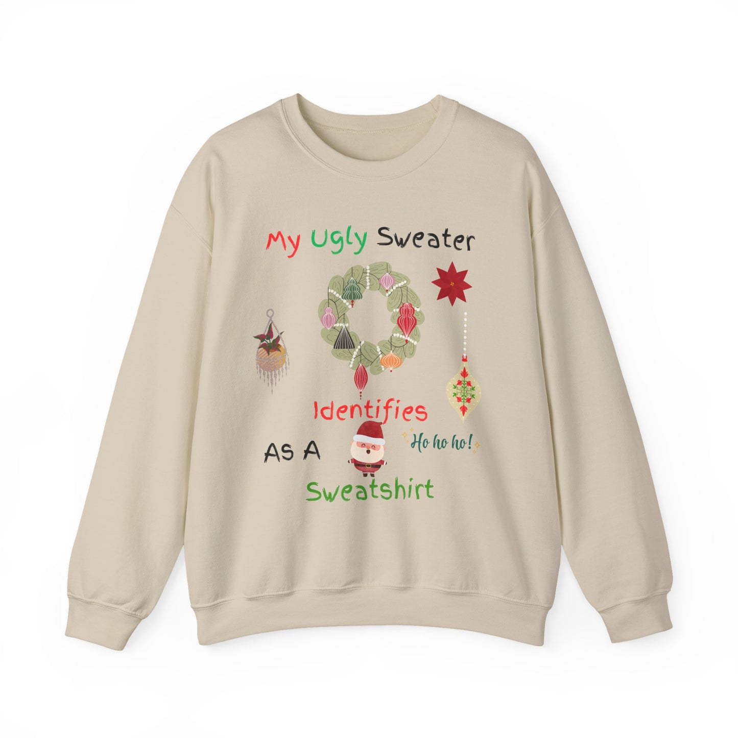 Ugly Christmas Sweatshirt - Funny Holiday Crewneck | Unisex Cozy Winter Shirt for Christmas Party and Gift