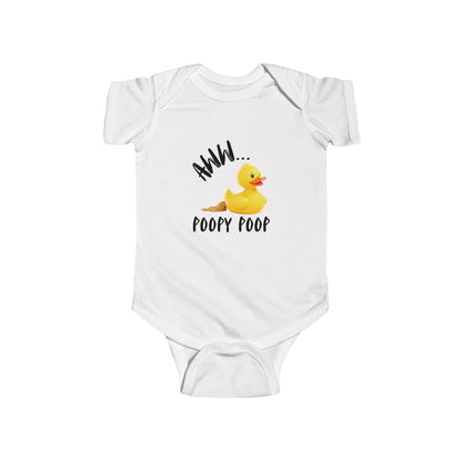 Funny Infant Bodysuit – ‘Aww Poopy Poop’ Baby Gift, Baby Shower Outfit, Cute & Playful Baby Clothes for New Parents