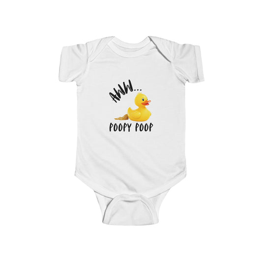Funny Infant Bodysuit – ‘Aww Poopy Poop’ Baby Gift, Baby Shower Outfit, Cute & Playful Baby Clothes for New Parents