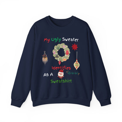 Ugly Christmas Sweatshirt - Funny Holiday Crewneck | Unisex Cozy Winter Shirt for Christmas Party and Gift