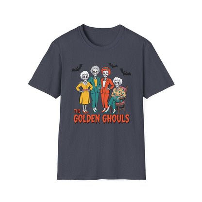 Golden Ghouls Halloween T-Shirt | Unisex Softstyle Tee | Perfect for Fall Celebrations, Halloween Parties, and Casual Wear