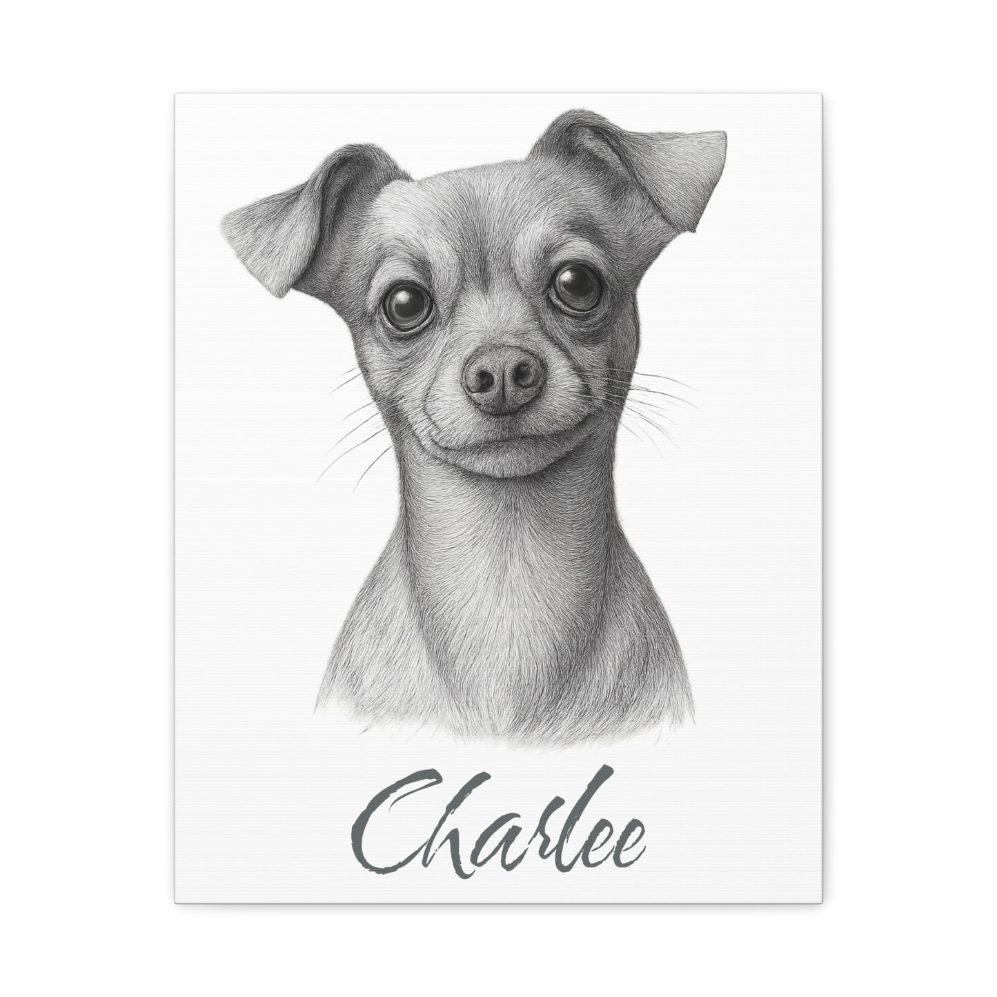 Charming Dog Portrait Canvas Print, Dog Lover Gift, Pet Memorial Artwork, Home Decor, Animal Art