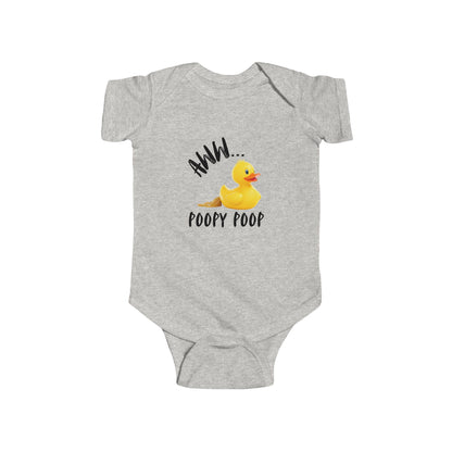 Funny Infant Bodysuit – ‘Aww Poopy Poop’ Baby Gift, Baby Shower Outfit, Cute & Playful Baby Clothes for New Parents