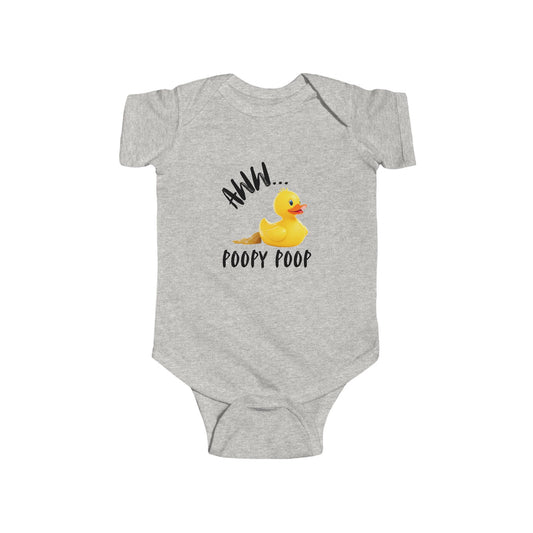 Funny Infant Bodysuit – ‘Aww Poopy Poop’ Baby Gift, Baby Shower Outfit, Cute & Playful Baby Clothes for New Parents