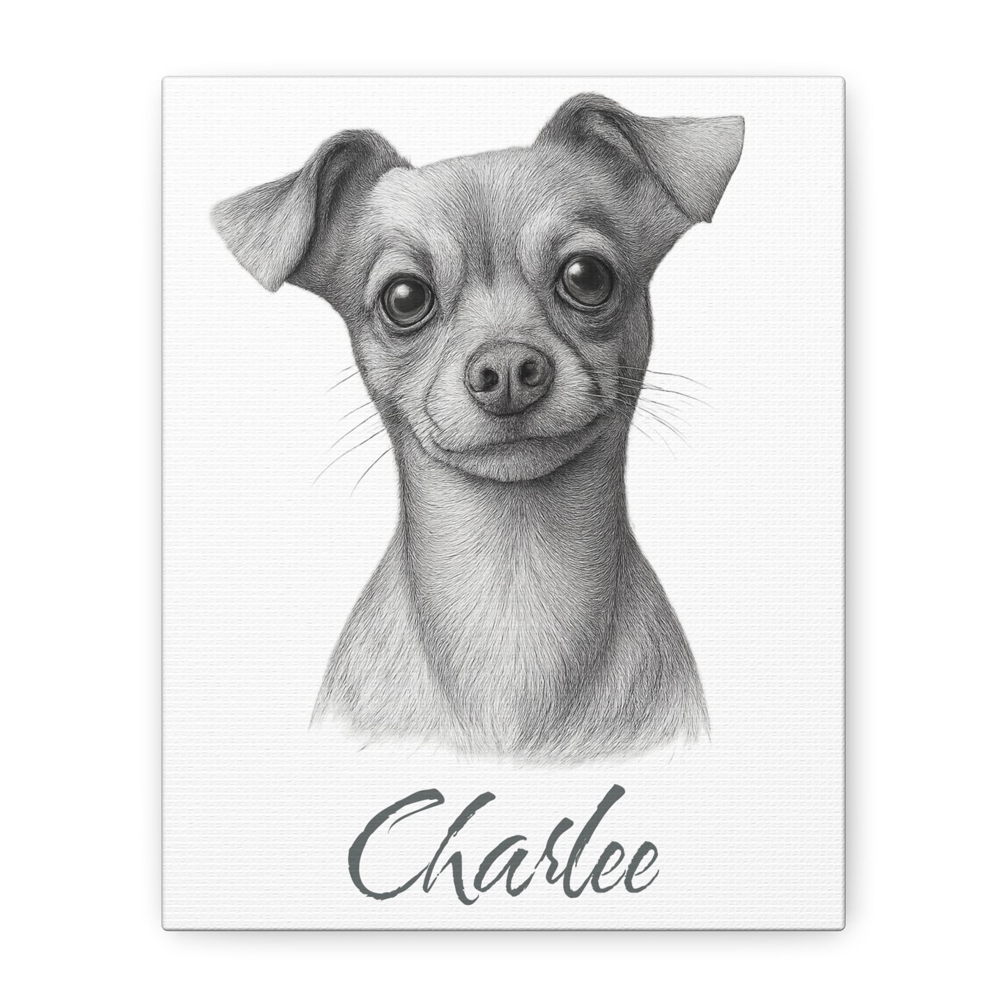 Charming Dog Portrait Canvas Print, Dog Lover Gift, Pet Memorial Artwork, Home Decor, Animal Art