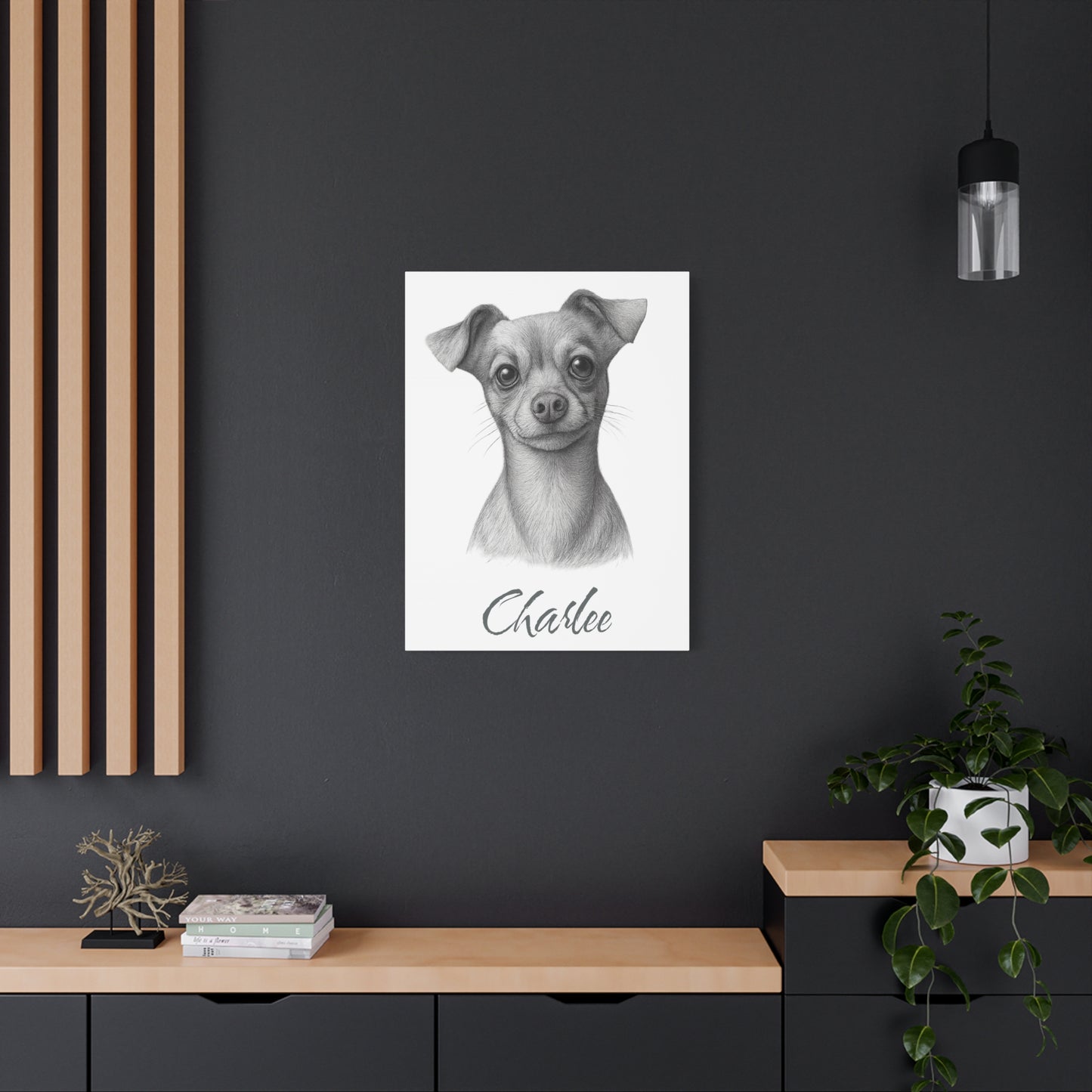 Charming Dog Portrait Canvas Print, Dog Lover Gift, Pet Memorial Artwork, Home Decor, Animal Art
