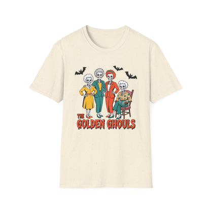 Golden Ghouls Halloween T-Shirt | Unisex Softstyle Tee | Perfect for Fall Celebrations, Halloween Parties, and Casual Wear