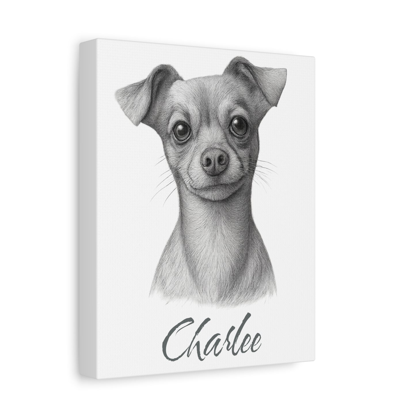 Charming Dog Portrait Canvas Print, Dog Lover Gift, Pet Memorial Artwork, Home Decor, Animal Art