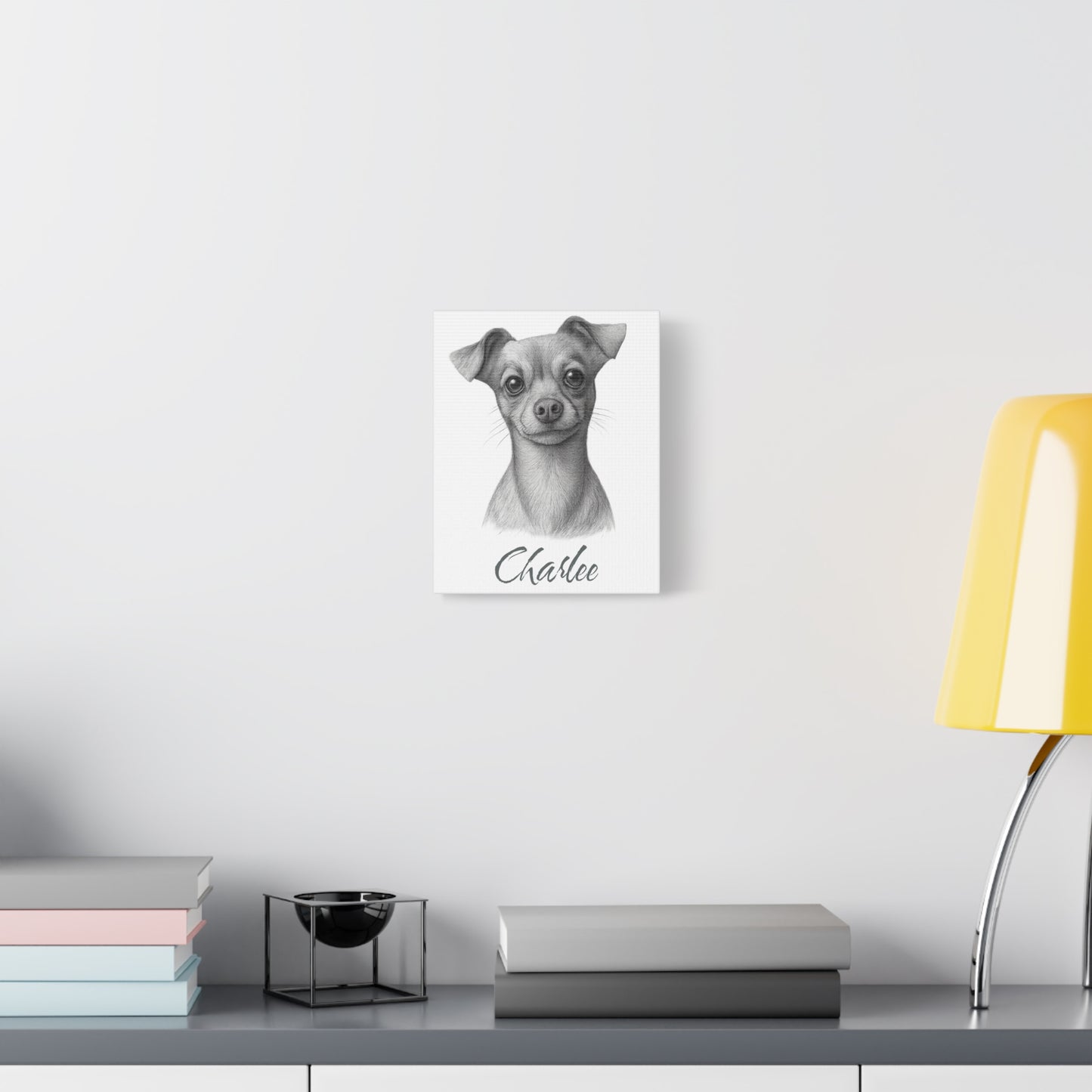 Charming Dog Portrait Canvas Print, Dog Lover Gift, Pet Memorial Artwork, Home Decor, Animal Art