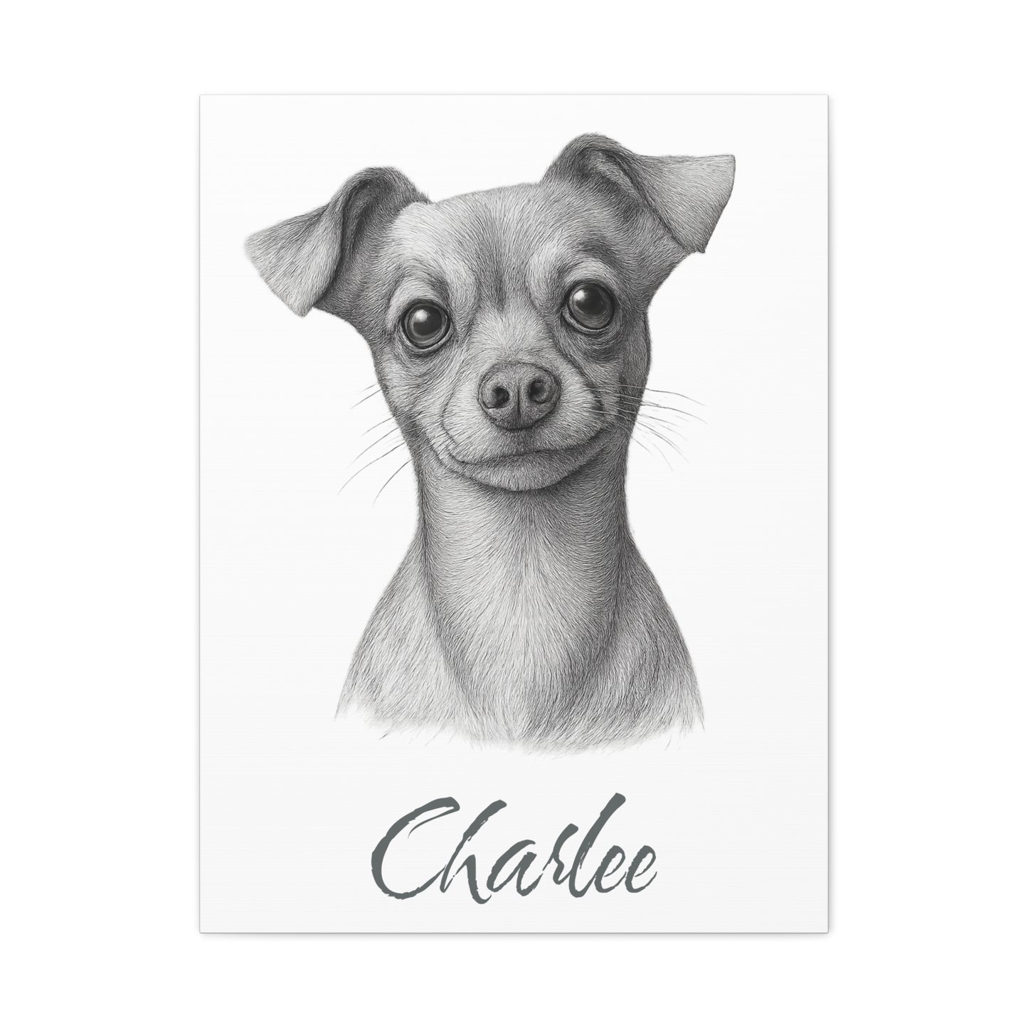 Charming Dog Portrait Canvas Print, Dog Lover Gift, Pet Memorial Artwork, Home Decor, Animal Art