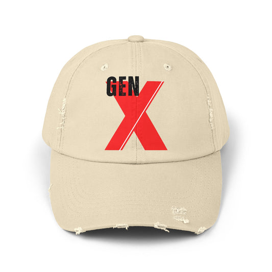 Gen X Distressed Cap | Retro Style Hat for Gen X, Casual Everyday Wear, Vintage Gift, Trendy Accessory, Summer Fashion